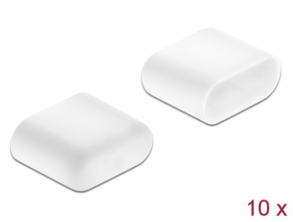 Staubschutz für USB Type-C™ Stecker 10 Stück weiß, Delock® [64096]