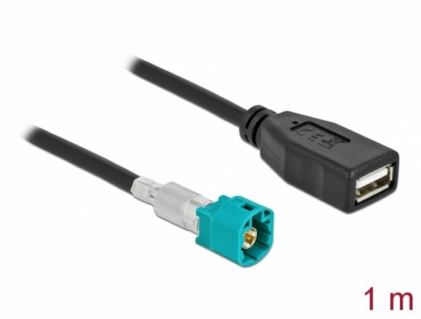 Kabel HSD Z Stecker zu USB 2.0 Typ-A Buchse 1 m , Delock® [90487]