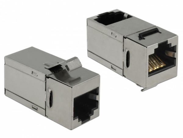 Keystone Modul RJ45 Buchse > RJ45 Buchse Cat.6 90°, Delock® [86371]