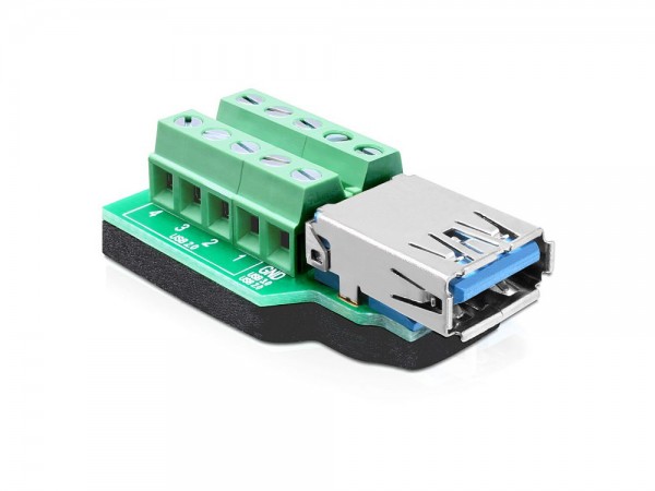 Adapter USB 3.0-A Buchse an Terminalblock 10 Pin, Delock® [65370]