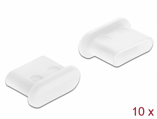 Staubschutz für USB Type-C™ Buchse ohne Griff 10 Stück weiß, Delock® [64095]