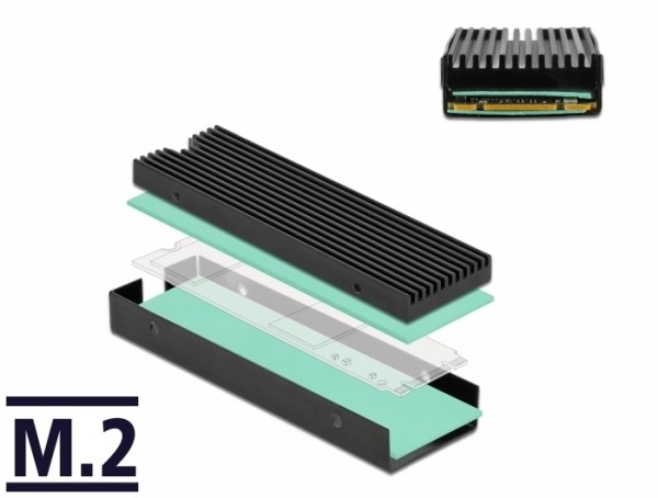 Kühlkörper für M.2 SSD 2280 schwarz , Delock® [18353]