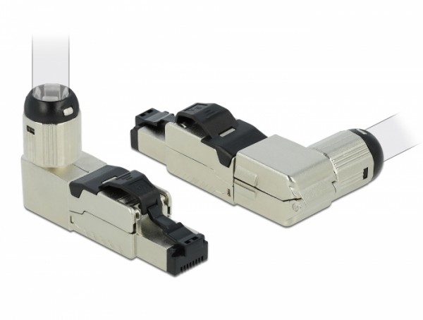 RJ45 Stecker feldkonfektionierbar Cat.6A Metall gewinkelt, Delock® [86289]