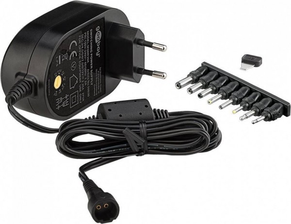 Universal-Netzteil 3-12V, max. 27W und 2,25A, inkl. acht DC-Adaptern