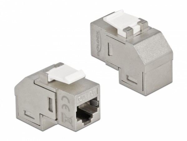 Keystone Modul RJ45 Buchse zu RJ45 Buchse Cat.6A 90° gewinkelt, Delock® [86997]