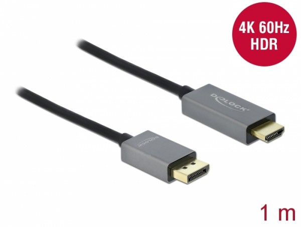Aktives DisplayPort 1.4 zu HDMI Kabel 4K 60 Hz (HDR) 1 m, Delock® [85928]