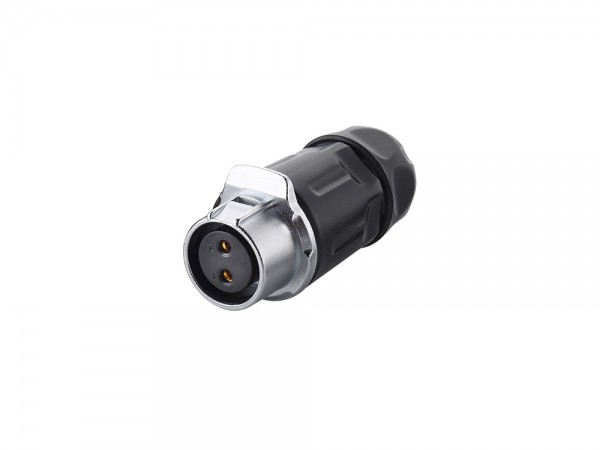 Industrie-Steckverbinder S1 - Power (2-Pin) Buchsenstecker mit Klick-Arretierung, Lötanschluss, M20, IP65/67, Good Connections®