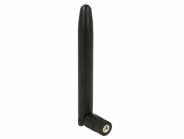 LoRa 863-928 MHz Antenne SMA Stecker 0,5 dBi omnidirektional mit Kippgelenk schwarz, Delock® [12542]