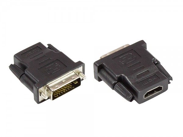 Adapter HDMI 19pol Buchse an DVI-D 24+1 Stecker, Good Connections®