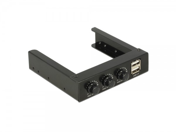 Front Panel 3,5'', 2x USB 2.0 und Lüftersteuerung, Delock® [62714]
