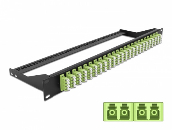 19? LWL Patchpanel 24 Port LC Quad lindgrün, Delock® [43404]