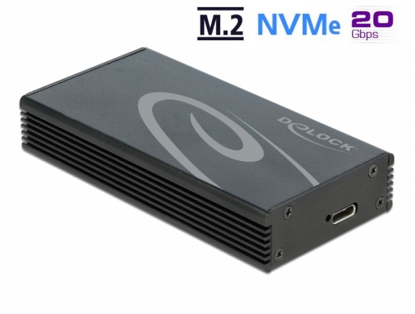 Externes Gehäuse für M.2 NVMe PCIe SSD mit SuperSpeed USB 20 Gbps (USB 3.2 Gen 2x2) USB Type-C™ Buchse , Delock® [42000]