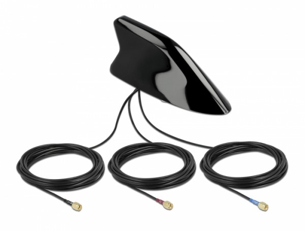 Shark Fin Antenne mit LTE + WLAN + GNSS Multiband, Delock® [90052]