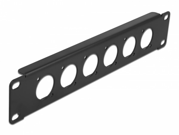 10? D-Typ Patchpanel 6 Port schwarz, Delock® [86501]