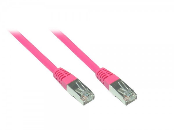 RNS® Patchkabel mit Rastnasenschutz, Cat. 5e, SF/UTP, PVC, 100MHz, magenta, 7,5m, Good Connections®