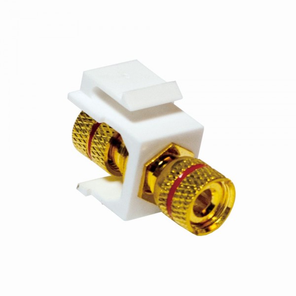 Keystone Verbinder Polklemme an Gewindebuchse - rot, LogiLink® [NK0027]