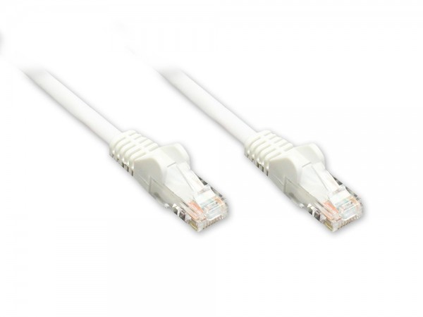 Patchkabel, Cat. 6, U/UTP, weiß, 1m, Good Connections®