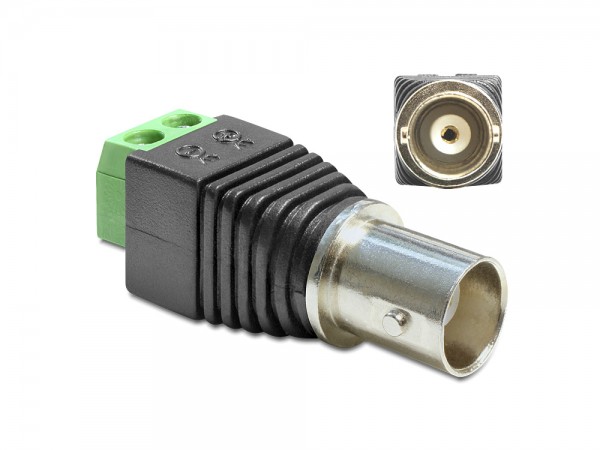 Adapter BNC Buchse an Terminalblock 2 Pin, Delock® [65416]