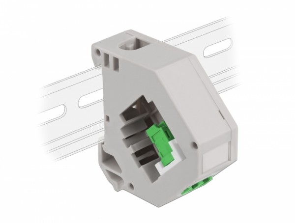 Hutschienenadapter mit Keystone LC Duplex Buchse zu LC Duplex Buchse grün, Delock® [87192]