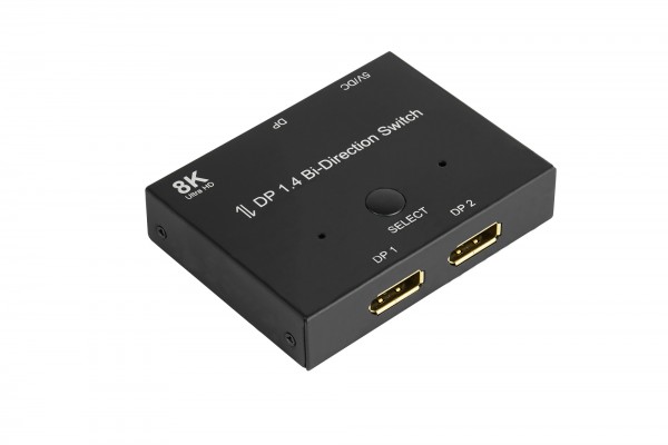 DisplayPort 1.4 Switch / Umschalter, 2-fach, bidirektional, 8K @30Hz, Good Connections®