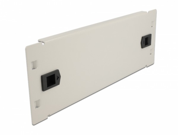10" Netzwerkschrank Blindabdeckung werkzeugfrei 2 HE grau, Delock® [66631]