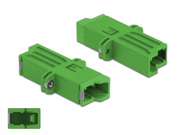 LWL Kupplung E2000 Simplex Buchse zu Simplex Buchse Singlemode grün, Delock® [86944]