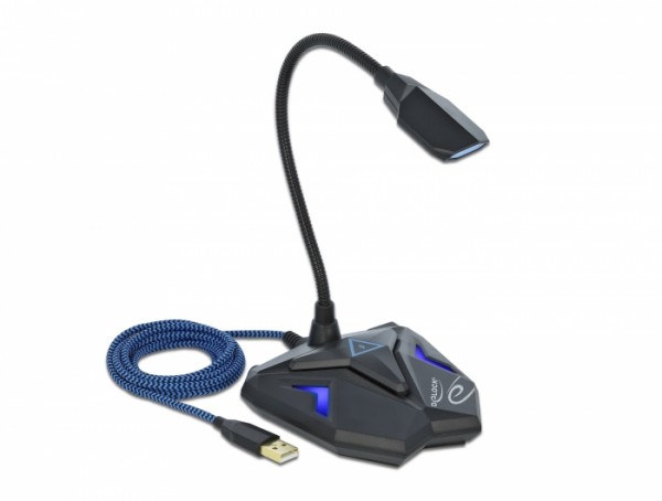 Desktop USB Gaming Mikrofon mit Schwanenhals und Mute Button, Delock® [66330]