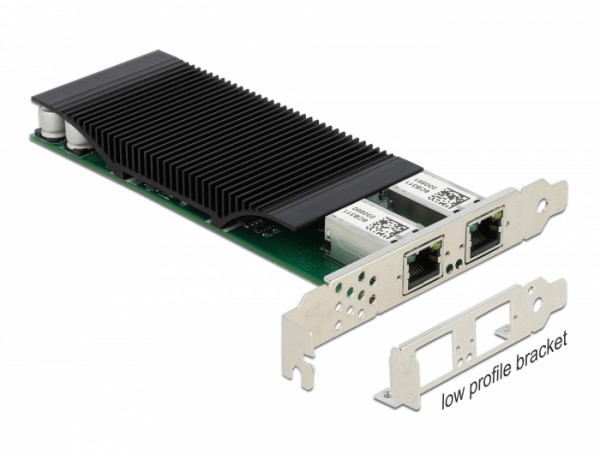 PCI Express x4 Karte 2 x RJ45 Gigabit LAN PoE+ i350, Delock® [88500]
