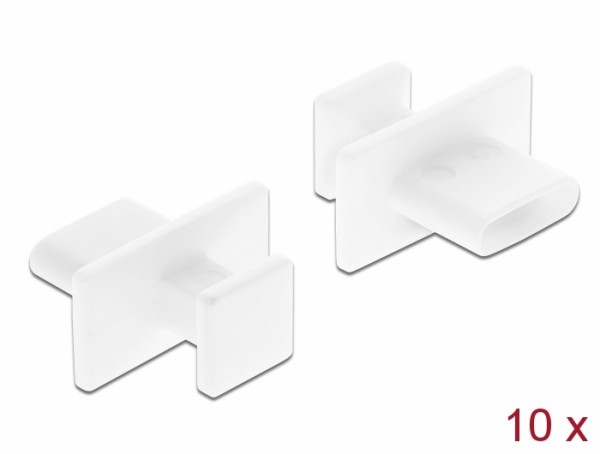 Staubschutz für USB Type-C™ Buchse mit großem Griff 10 Stück weiß, Delock® [64097]