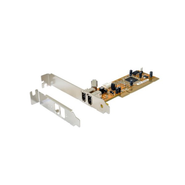 FireWire 1394A PCI 2+1 Karte inkl. LP Bügel (TI Chip-Set), Exsys® [EX-6450]