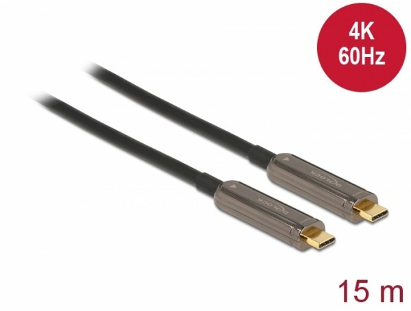 Aktives Optisches USB-C™ Video Kabel 4K 60 Hz 15 m, Delock® [84104]