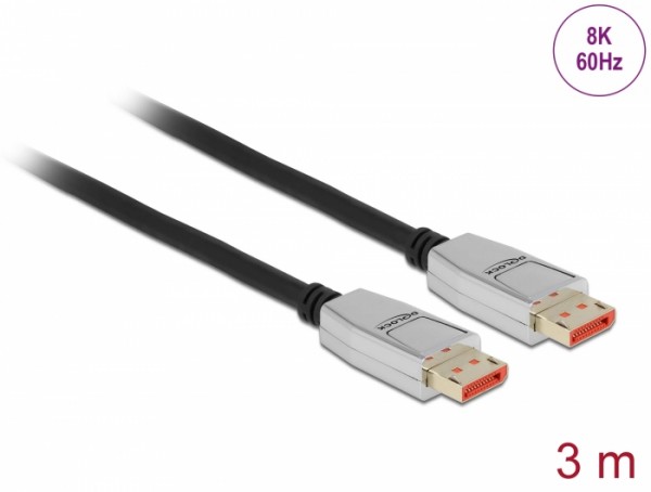 DisplayPort Kabel 8K 60 Hz, schwarz, 3 m, Delock® [87042]