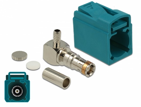 FAKRA Z Buchse 90° zum Crimpen, Delock® [89723]