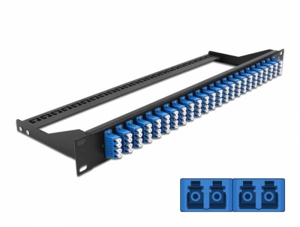 19" LWL Patchpanel 24 Port LC Quad blau, Delock® [43398]