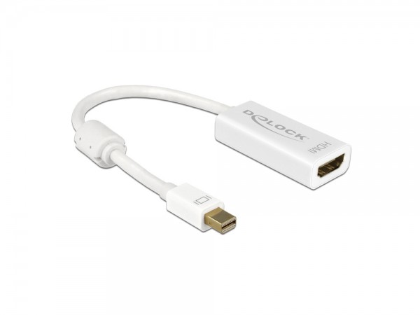 Adapter mini Displayport 1.2 Stecker an HDMI Buchse, 4K Passiv, weiß, 0,2m, Delock® [62614]