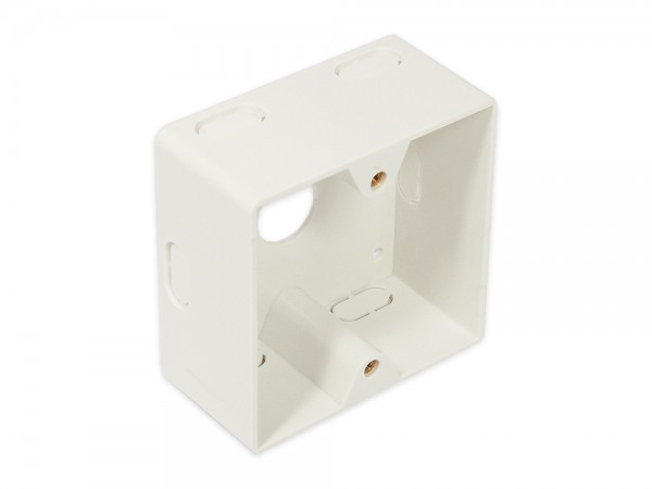 Aufputzgehäuse, 80x80x40mm, perlweiß RAL1013, Good Connections®