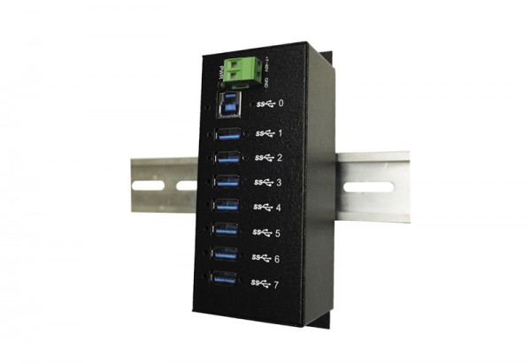 Hub, USB 3.0, 7 Port, Metallgehäuse, (Din-Rail), Exsys® [EX-1187HMVS]