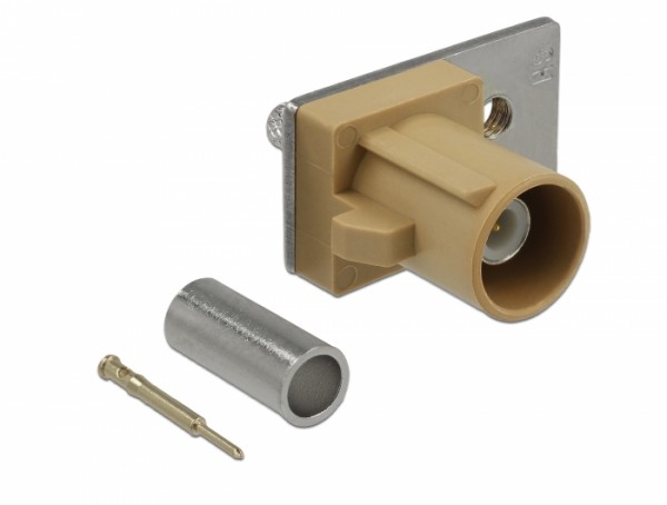 FAKRA I Stecker Federpin zum Crimpen 1 vorgestanztes Loch, Delock® [89749]