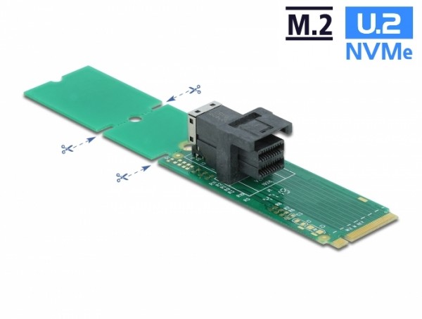 Adapter M.2 Key M zu SFF-8643 NVMe 22110 / 2280 / 2260 , Delock® [63145]