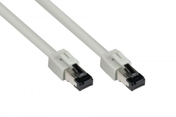 RNS® Patchkabel Cat. 8.1, S/FTP, PiMF, halogenfrei (LSZH), 2000MHz, 40Gbit/s, grau, 0,5m, Good Connections®