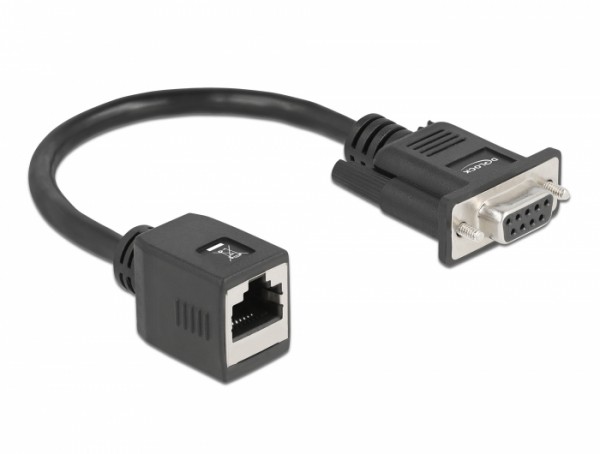 Seriell RS-232/422/485 Adapter DB9 Buchse zu RJ45 Buchse, Delock® [64122]