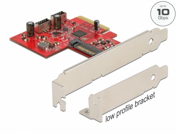 PCI Express Karte zu 2 x intern USB 3.2 Gen 2 Key A 20 Pin Buchse, Delock® [90058]