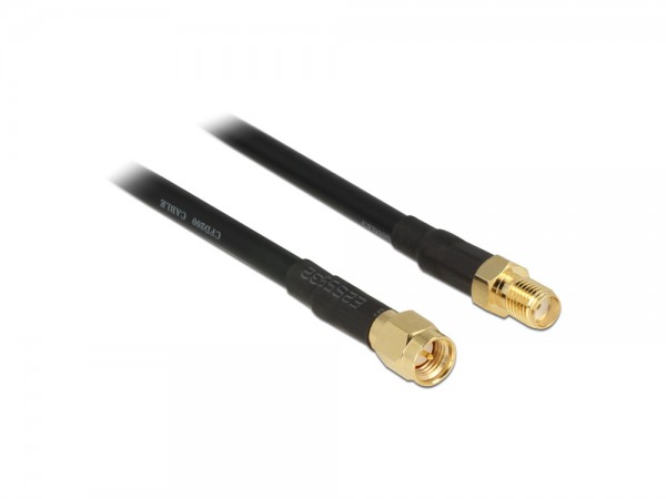 Antennenkabel SMA Stecker an SMA Buchse CFD200, 0,9m low loss, Delock® [88930]