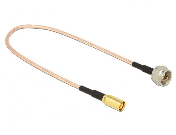 Kabel F-Stecker an SMB Buchse, 0,25m, Delock® [13001]