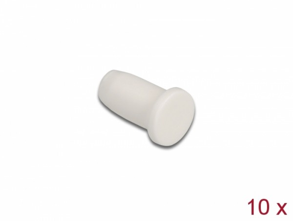 LWL Staubschutzkappe für Steckverbinder mit 1,25 mm Hülse 10 Stück weiß, Delock® [86846]
