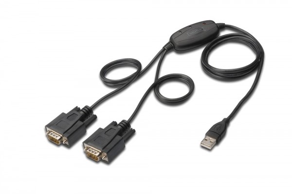 USB 2.0 zu RS232*2 Kabel, 1.5M ,Chipsatz: FT2232H Digitus® [DA-70158]