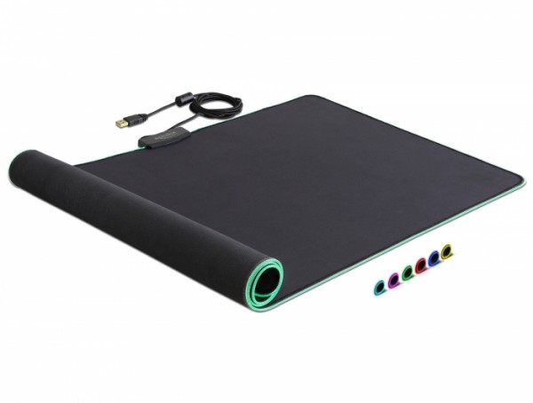 USB Mauspad 920 x 303 x 3 mm mit RGB Beleuchtung, Delock® [12555]