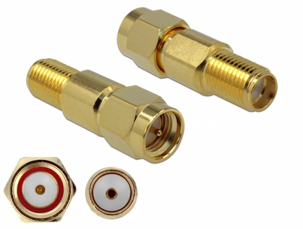 Adapter SMA Stecker an SMA Buchse 3 GHz, Delock® [89990]