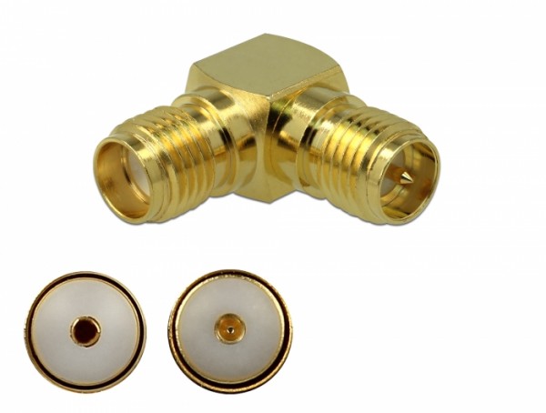 Adapter SMA Buchse an RP-SMA Buchse 90° 3 GHz, Delock® [89965]