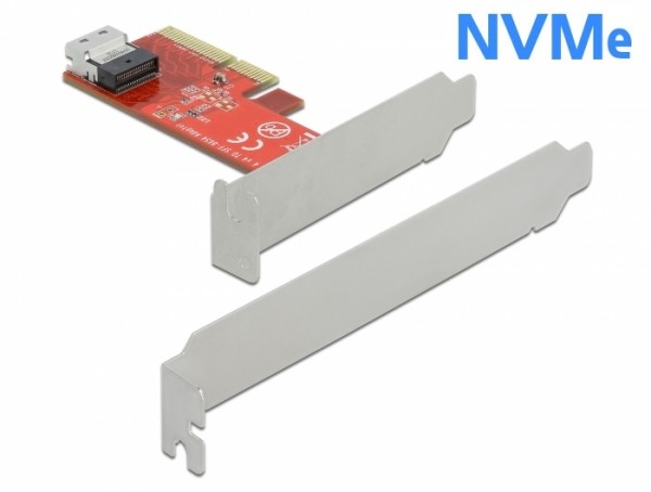 PCI Express x4 Karte zu 1 x intern SFF-8654 4i NVMe - Low Profile Formfaktor, Delock® [90483]